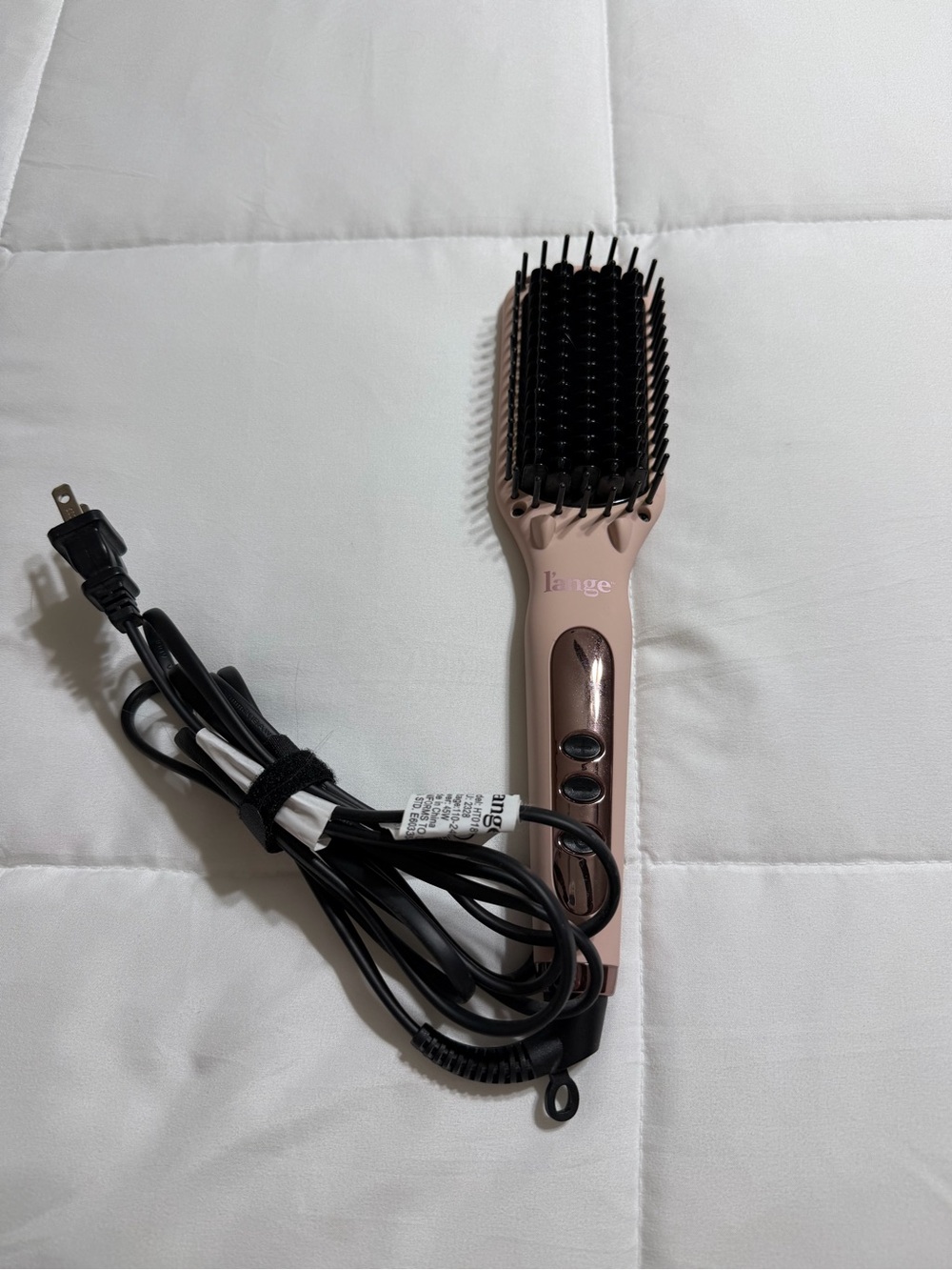Lange Pink Ceramic Hair Straightening Brush